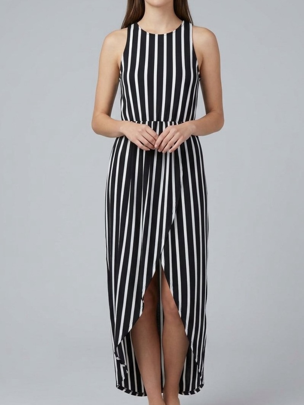 Sunday in Brooklyn anthropologie Black & White Vertical Stripe Maxi Dress